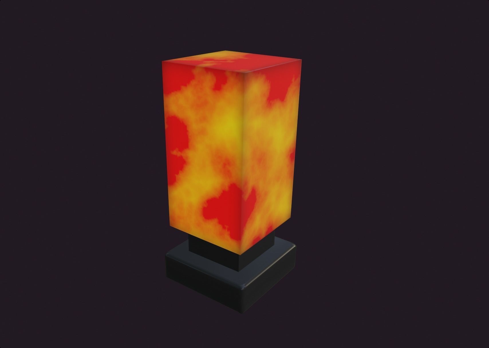 Modern cube lava lamp mood lighting style emission lowpoly Low-poly 3D model_2