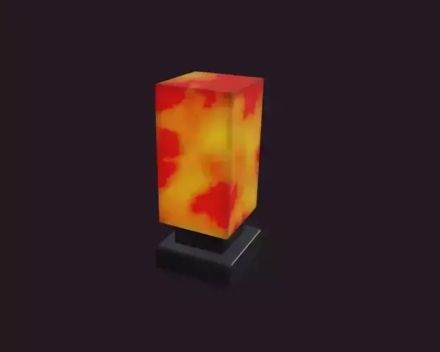 Modern cube lava lamp mood lighting style emission lowpoly Low-poly 3D model