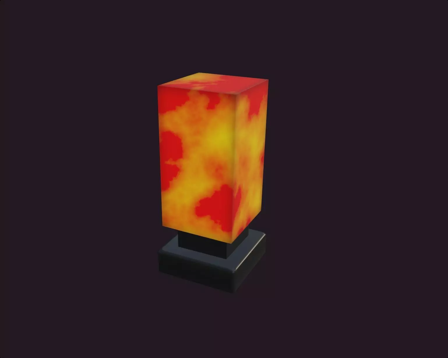 Modern cube lava lamp mood lighting style emission lowpoly Low-poly 3D model_0