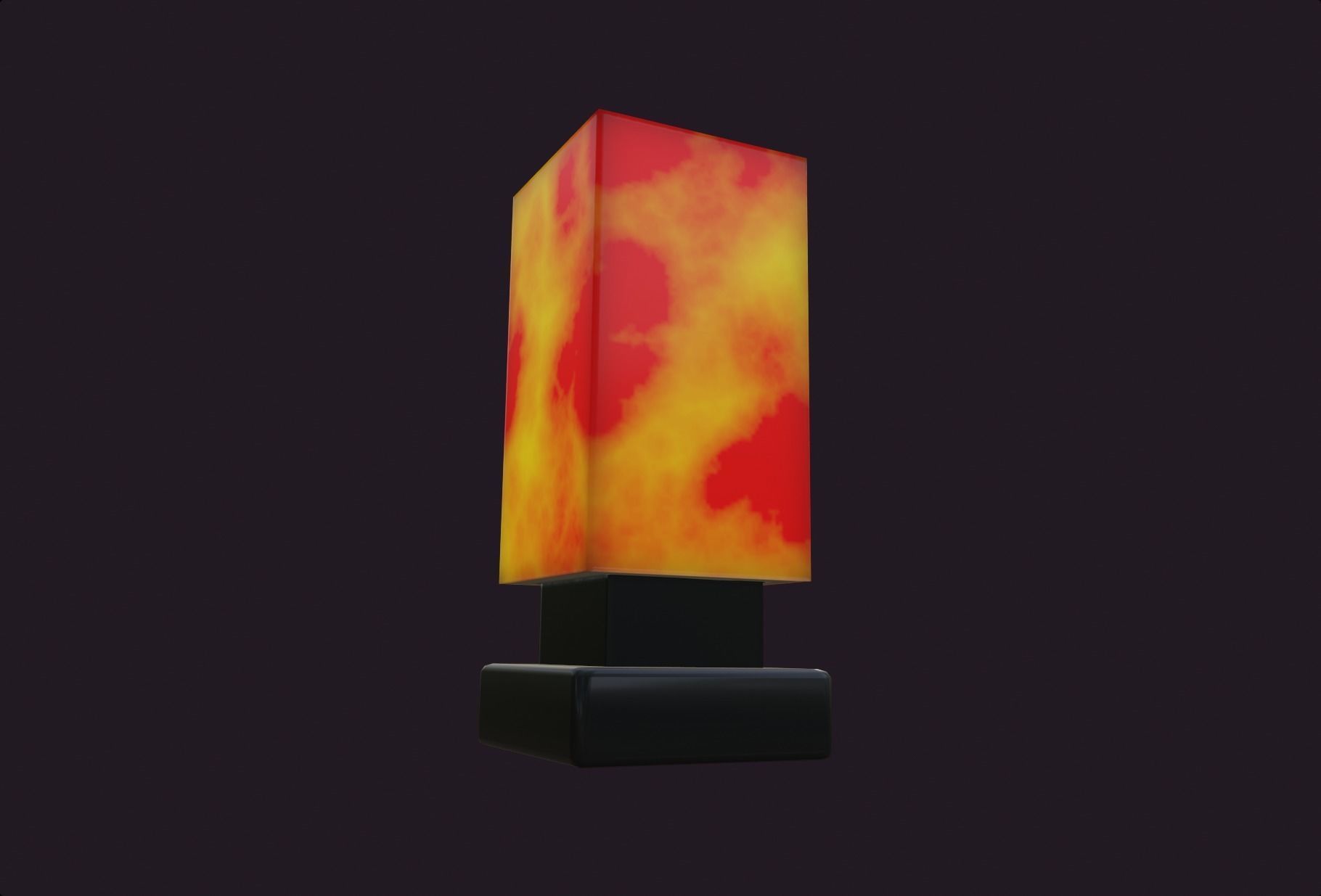 Modern cube lava lamp mood lighting style emission lowpoly Low-poly 3D model_1