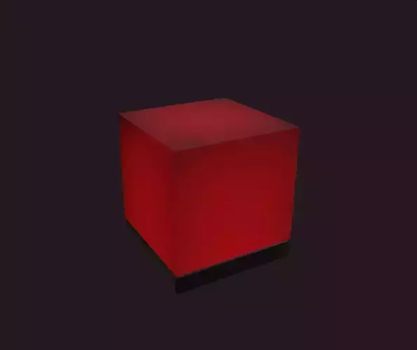 cube lamp fire style mood lighting lowpoly game ready Low-poly 3D model