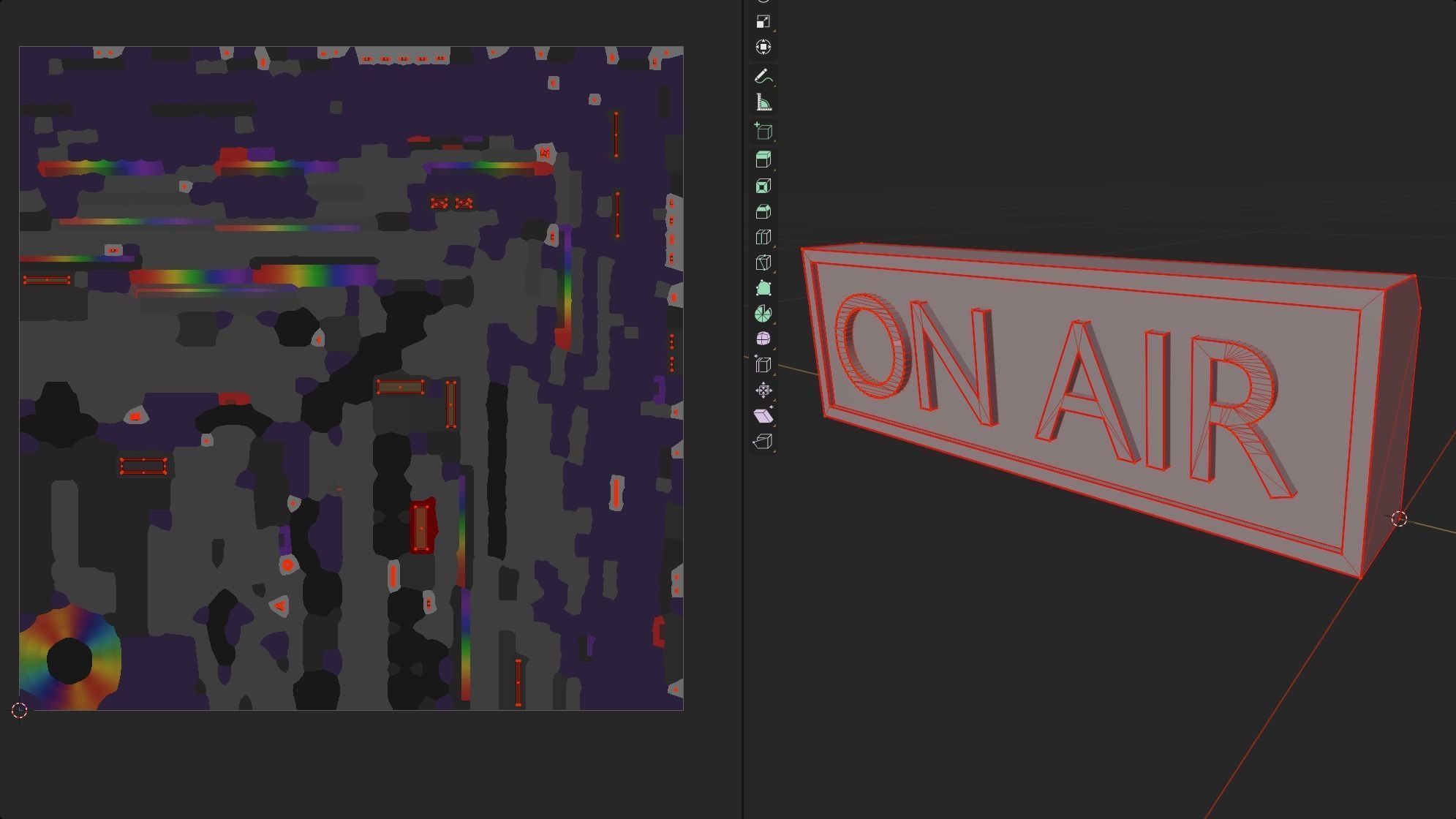 On air lamp sign wall decoration electronic streaming streamer Low-poly 3D model_3