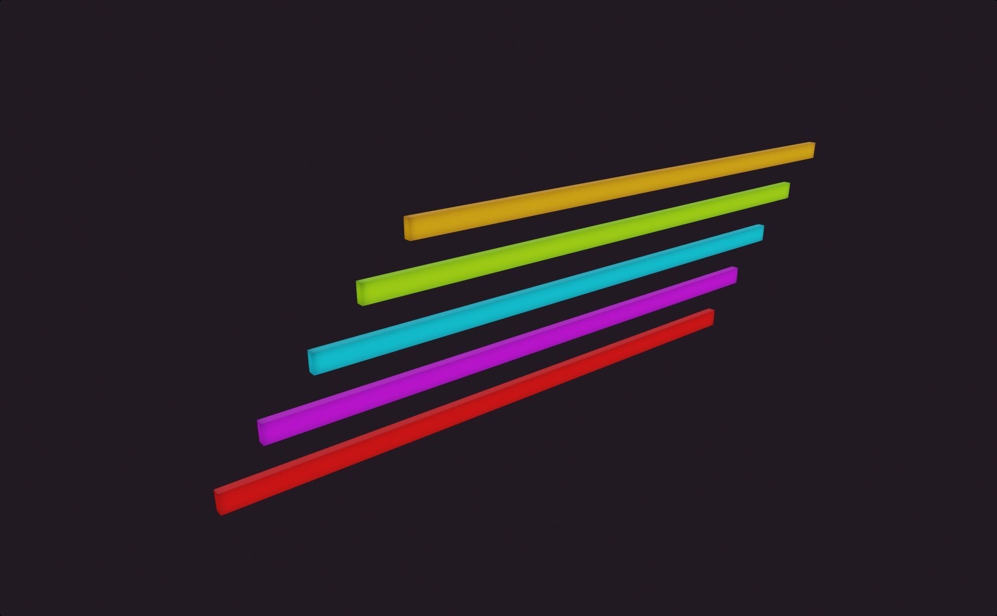 color lamp lines neon decoration rgb colorful gaming gamer decor Low-poly 3D model_1