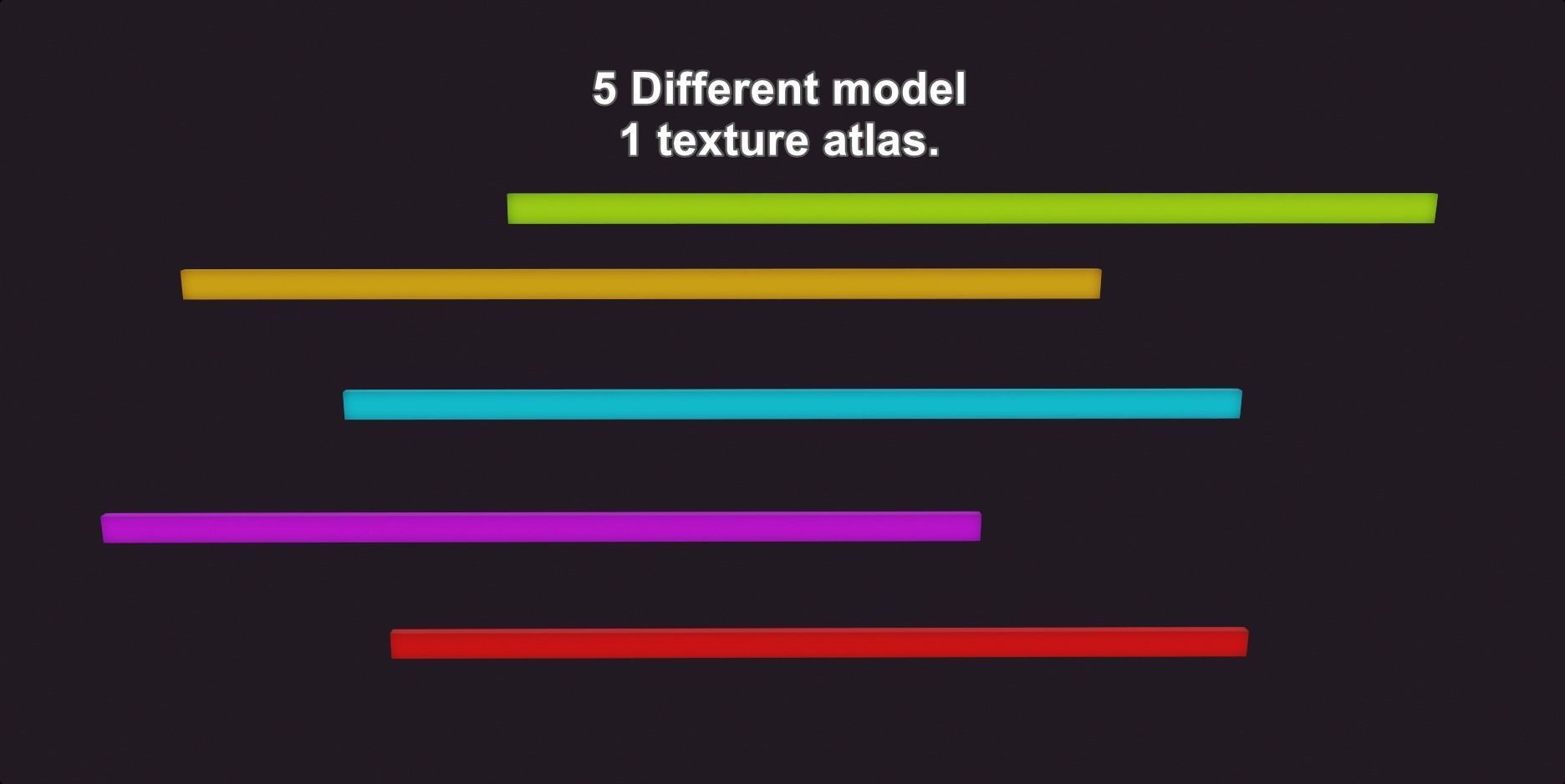 color lamp lines neon decoration rgb colorful gaming gamer decor Low-poly 3D model_7