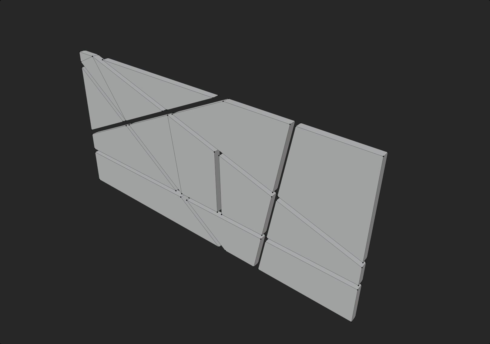 modern abstract design lamp orange emission lowpoly model wall Low-poly 3D model_9