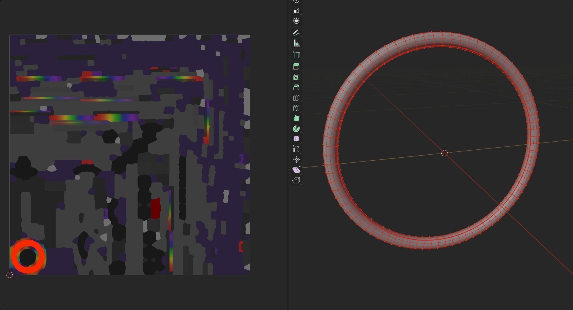 Circle rgb ring lamp colorful lowpoly game ready  Low-poly 3D model_8