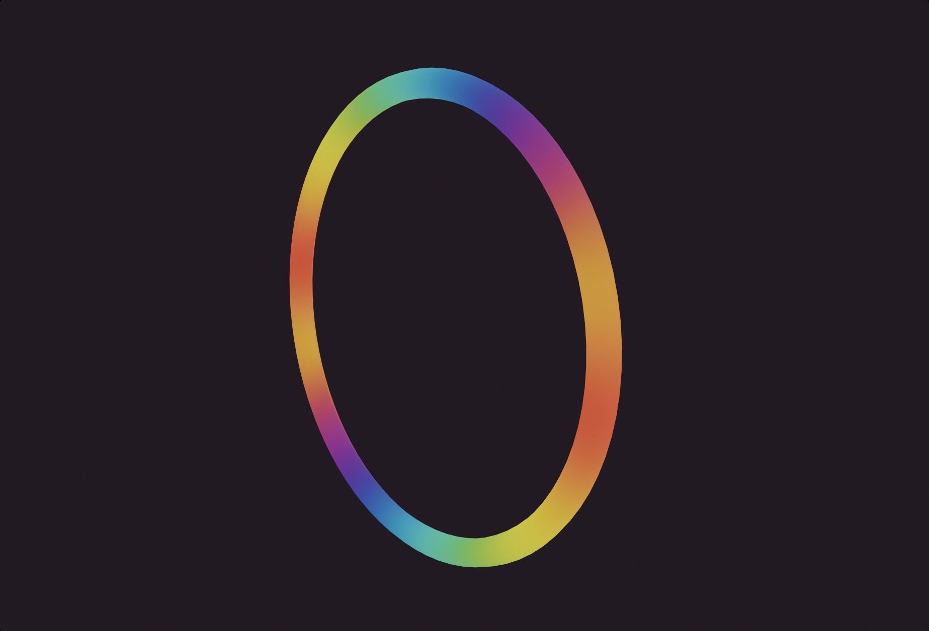 Circle rgb ring lamp colorful lowpoly game ready  Low-poly 3D model_1