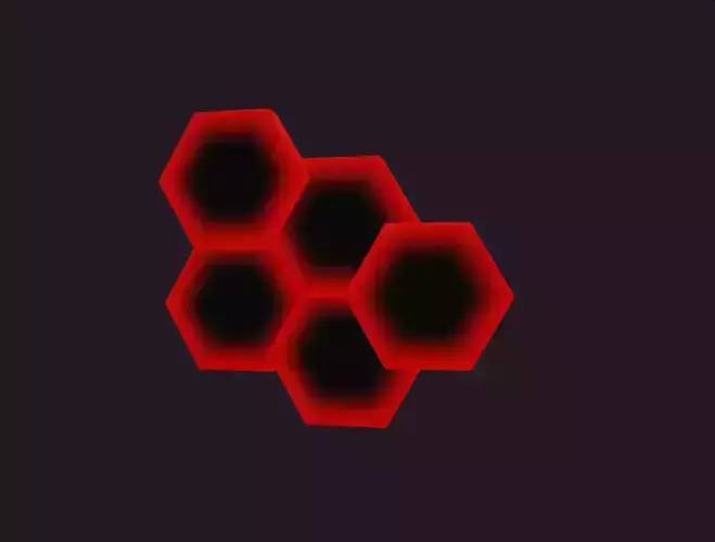 beehive hexagon lamp wall lamp decoration gaming room fire style Low-poly 3D model