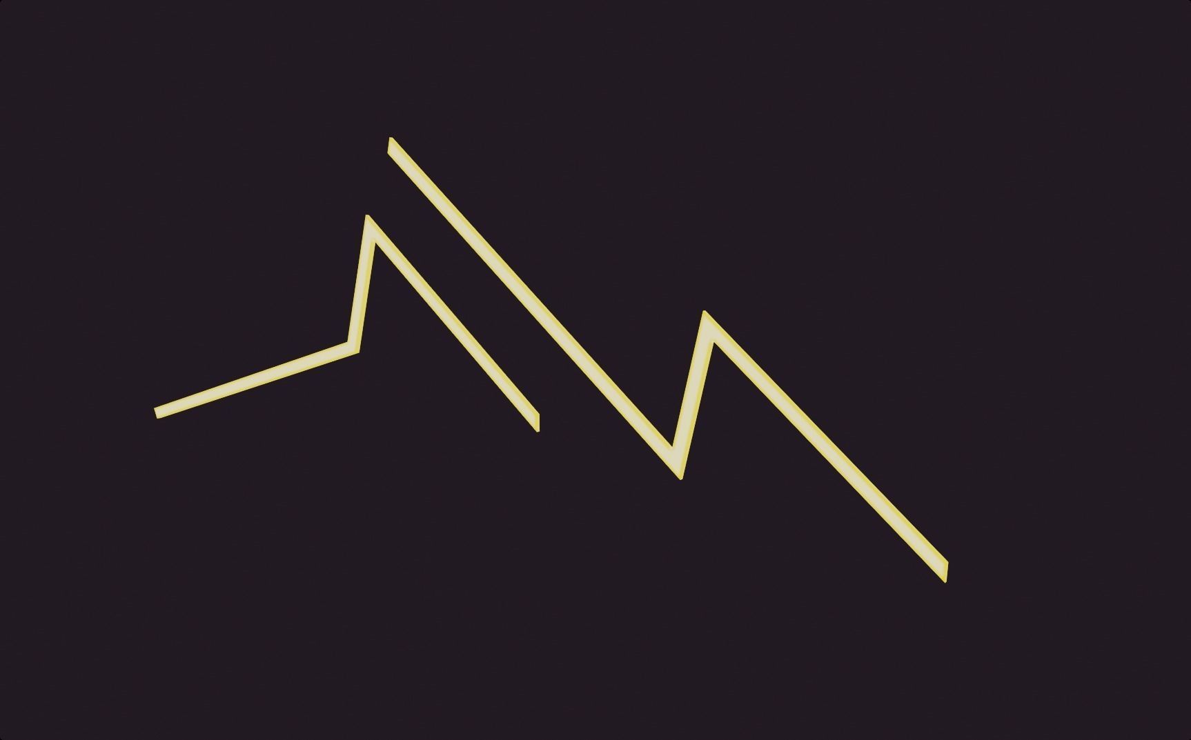 Thunder lamp lighting yellow orange emissive lowpoly decoration Low-poly 3D model_5