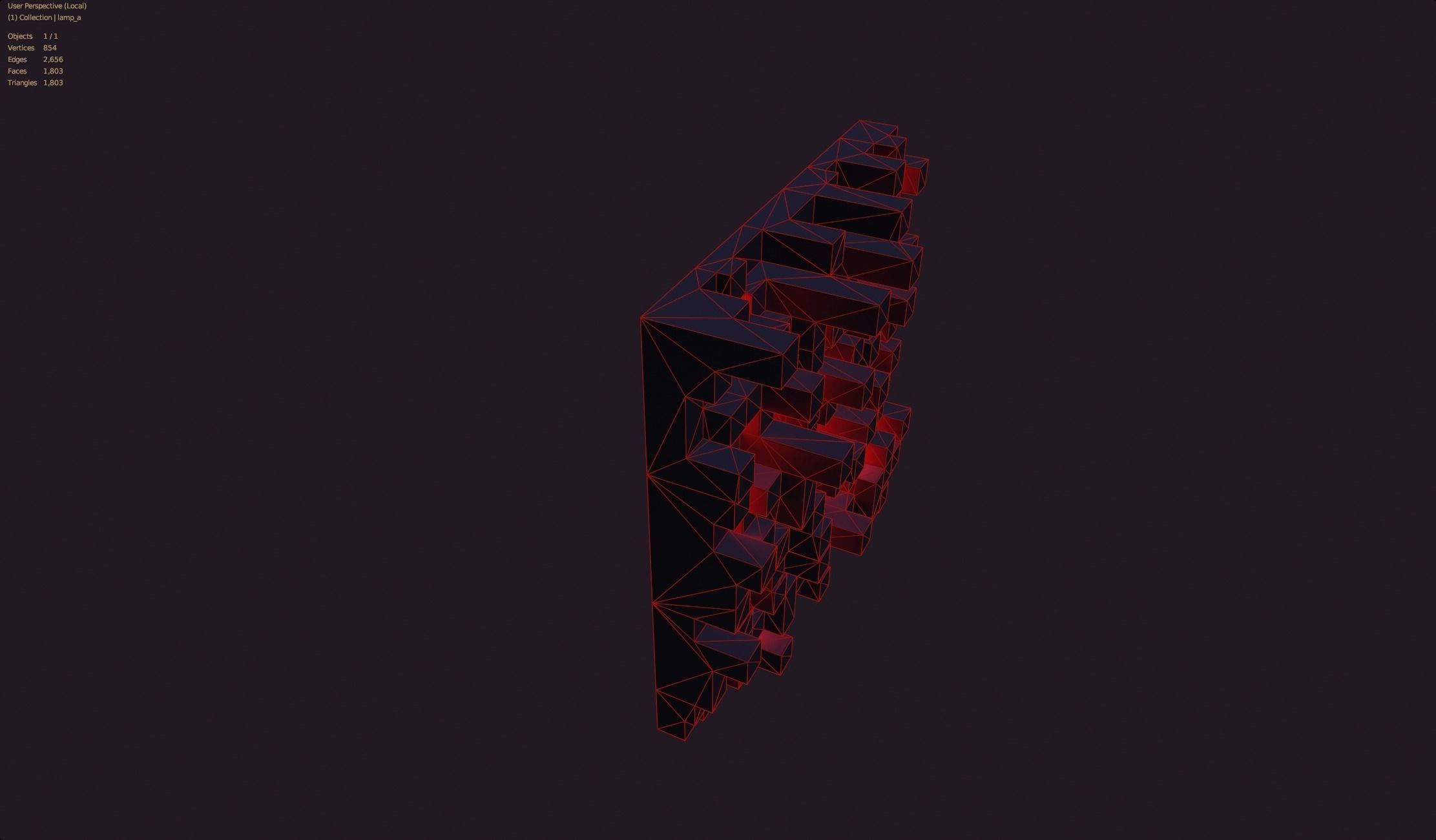 minecraft lava blocks lamp emissive style wall red fire style Low-poly 3D model_7