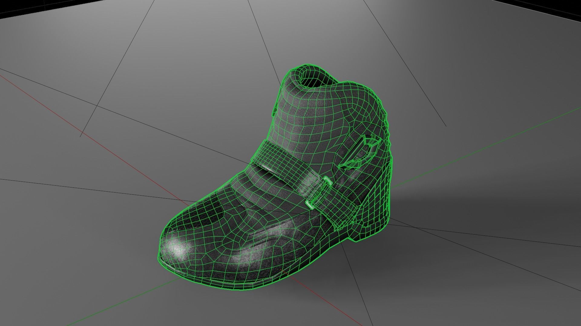 Motorcycle Boots Low-poly 3D model_8