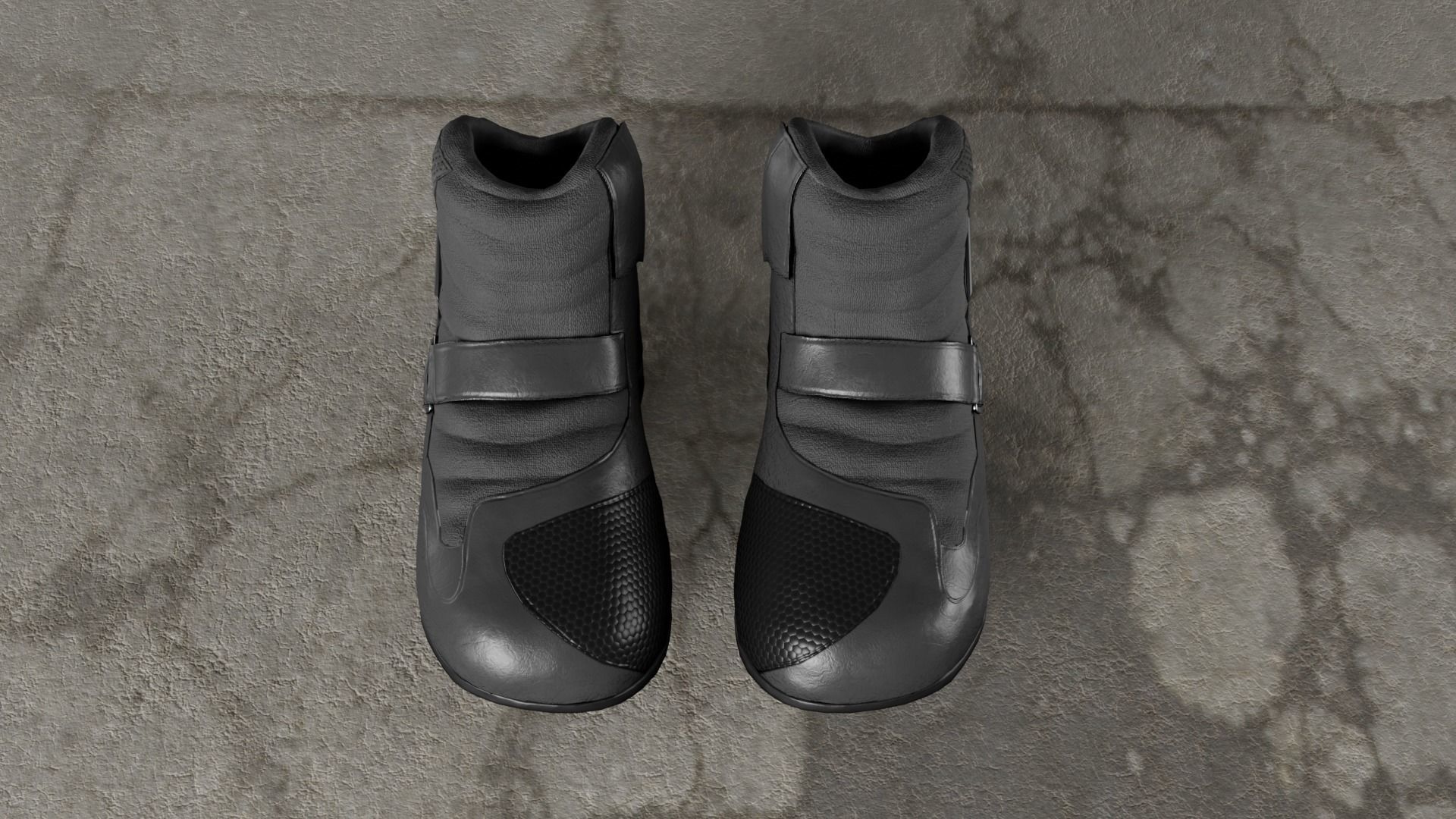 Motorcycle Boots Low-poly 3D model_5