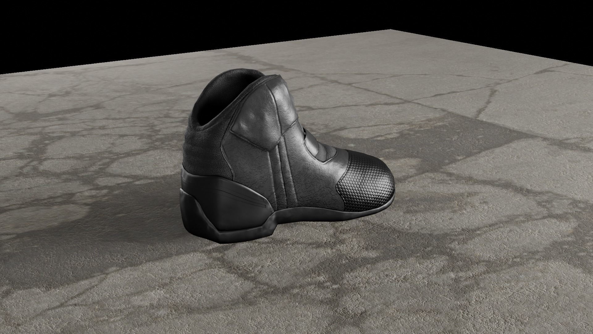 Motorcycle Boots Low-poly 3D model_1