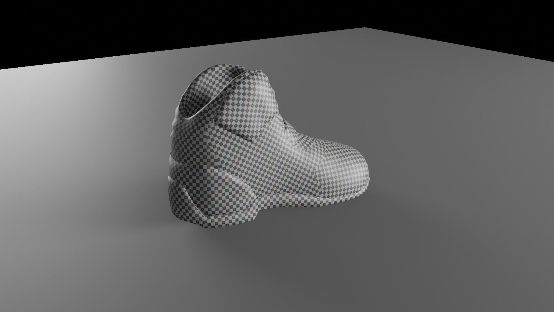 Motorcycle Boots Low-poly 3D model_7