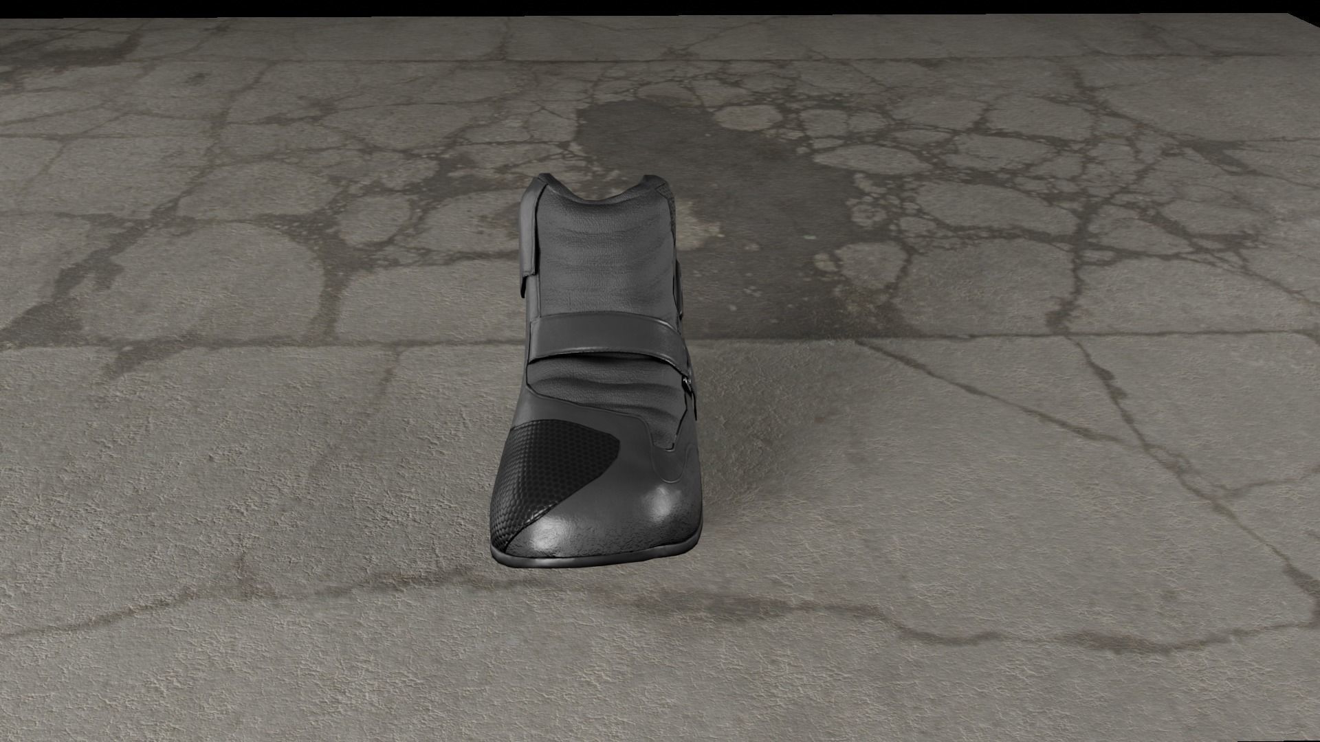 Motorcycle Boots Low-poly 3D model_2