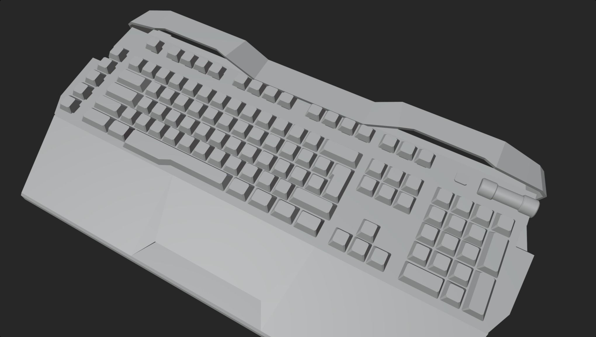 Modern colorful keyboard rgb style  Low-poly 3D model_2