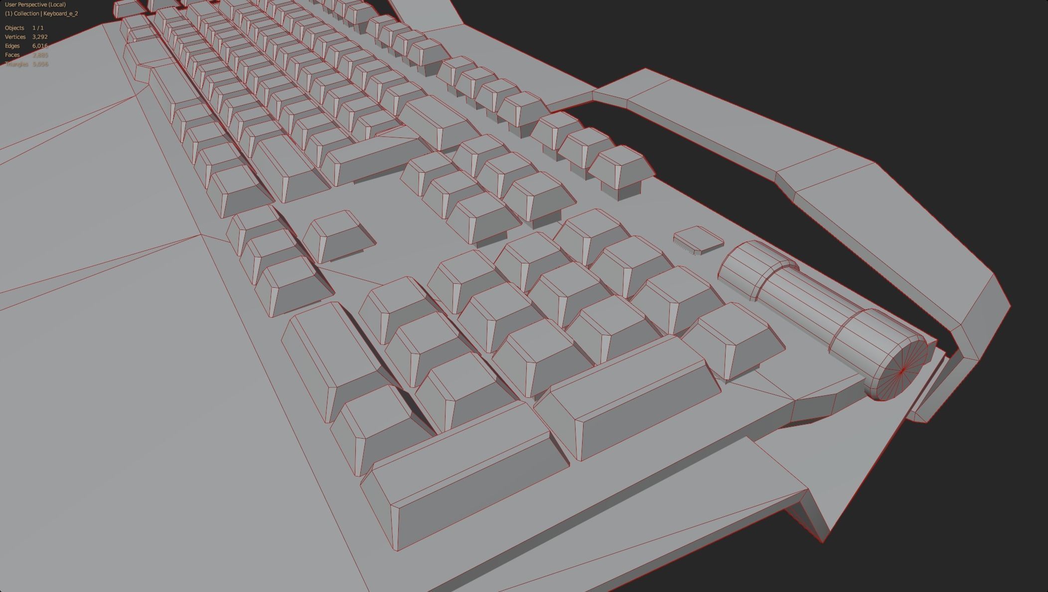 Modern colorful keyboard rgb style  Low-poly 3D model_4