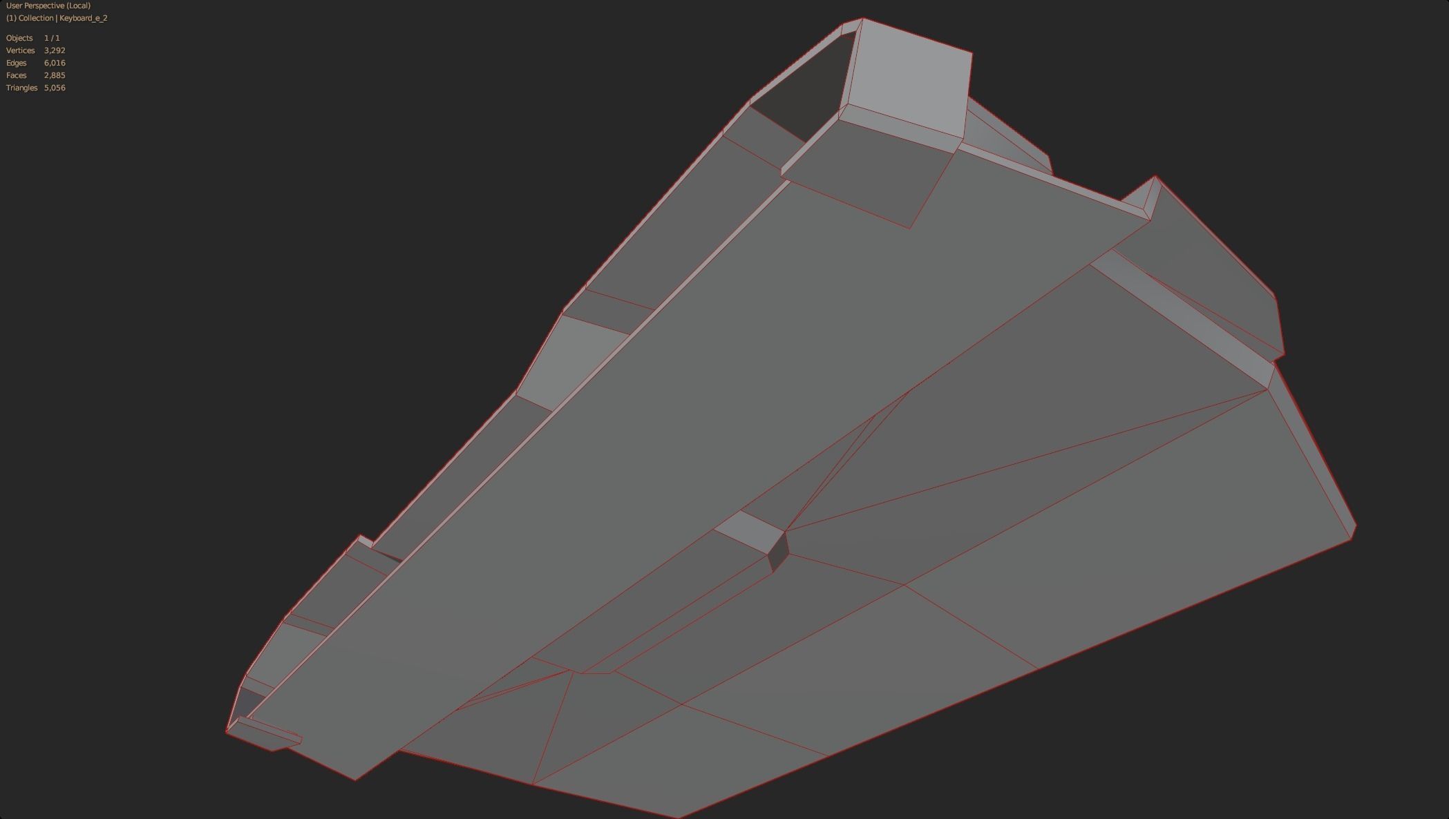 Modern colorful keyboard rgb style  Low-poly 3D model_5