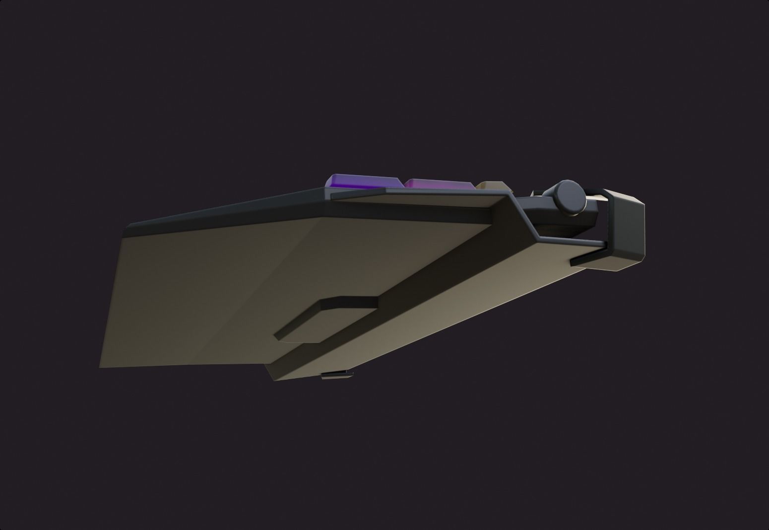 Modern colorful keyboard rgb style  Low-poly 3D model_14