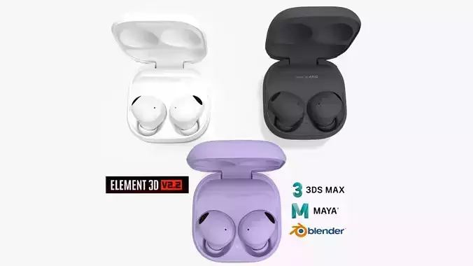 Samsung Galaxy Buds2 Pro 3D model