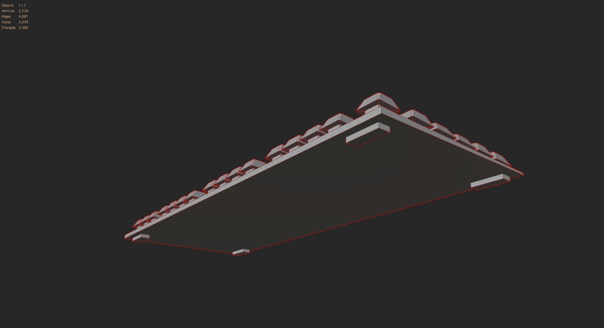 modern clear metal keyboard white rgb lowpoly game ready Low-poly 3D model_10