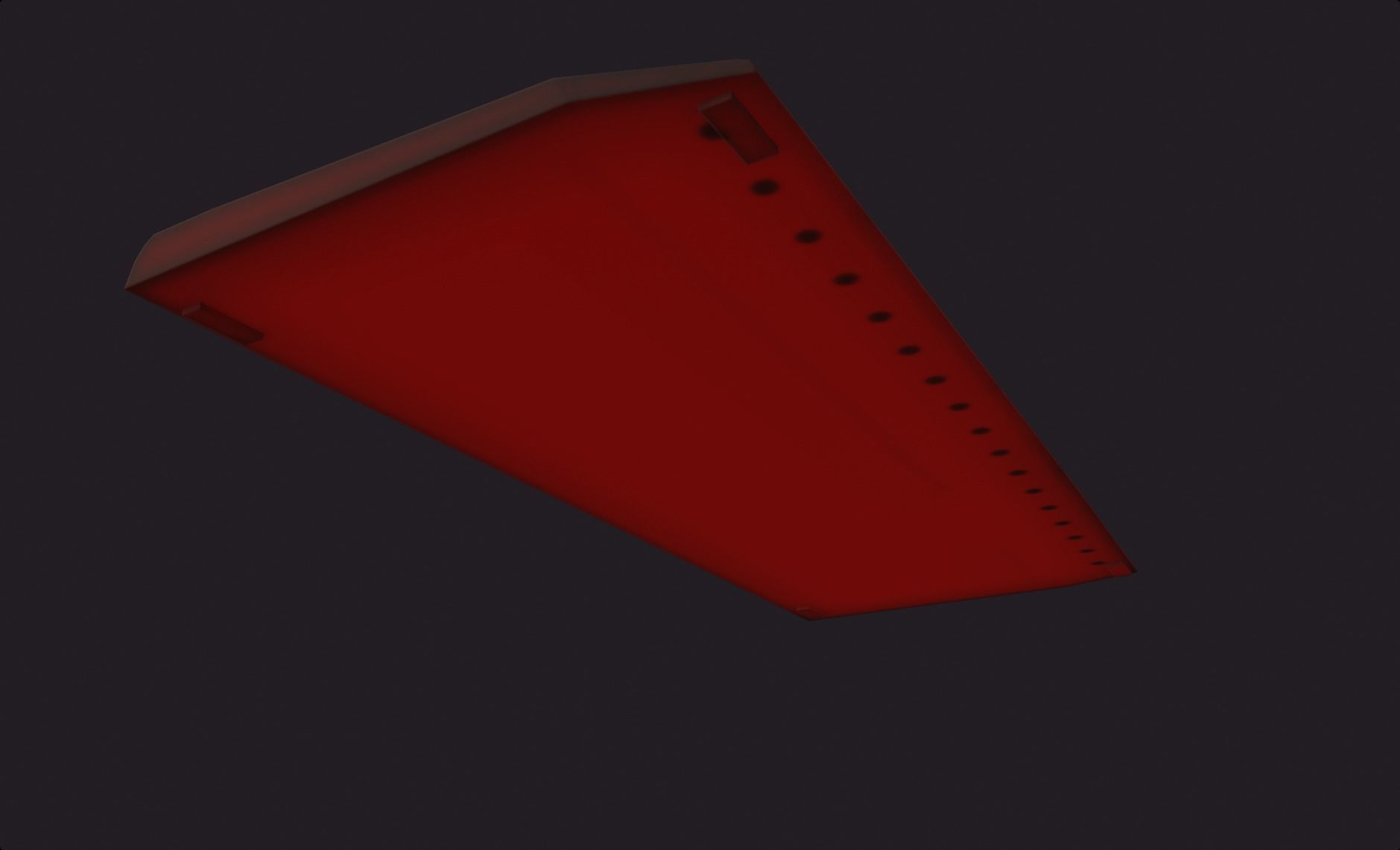 Gaming keyboard gamer rgb lava red style emissive lowpoly Low-poly 3D model_2