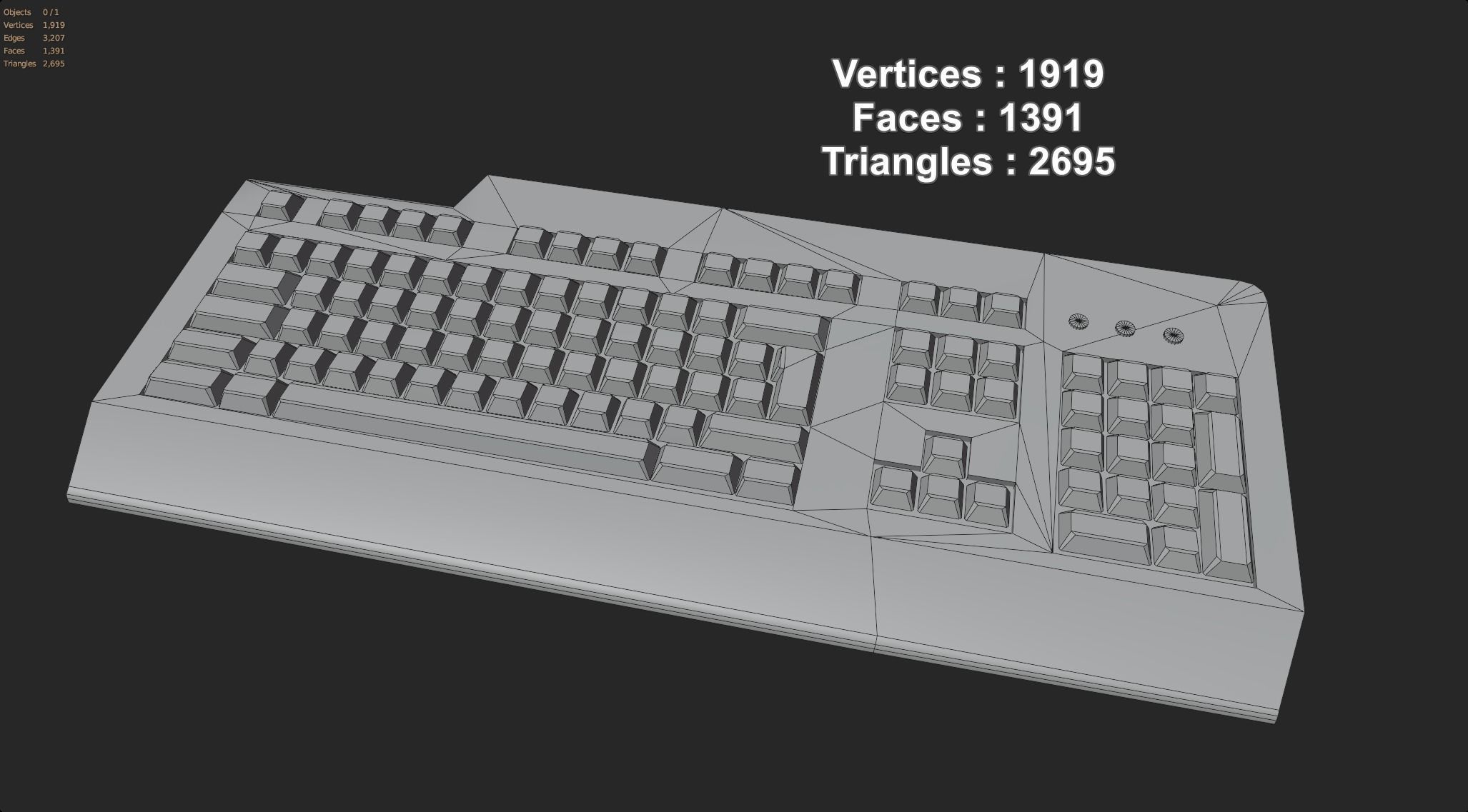 Girl streamer gaming keyboard pink style rgb gamer pink emissive Low-poly 3D model_4