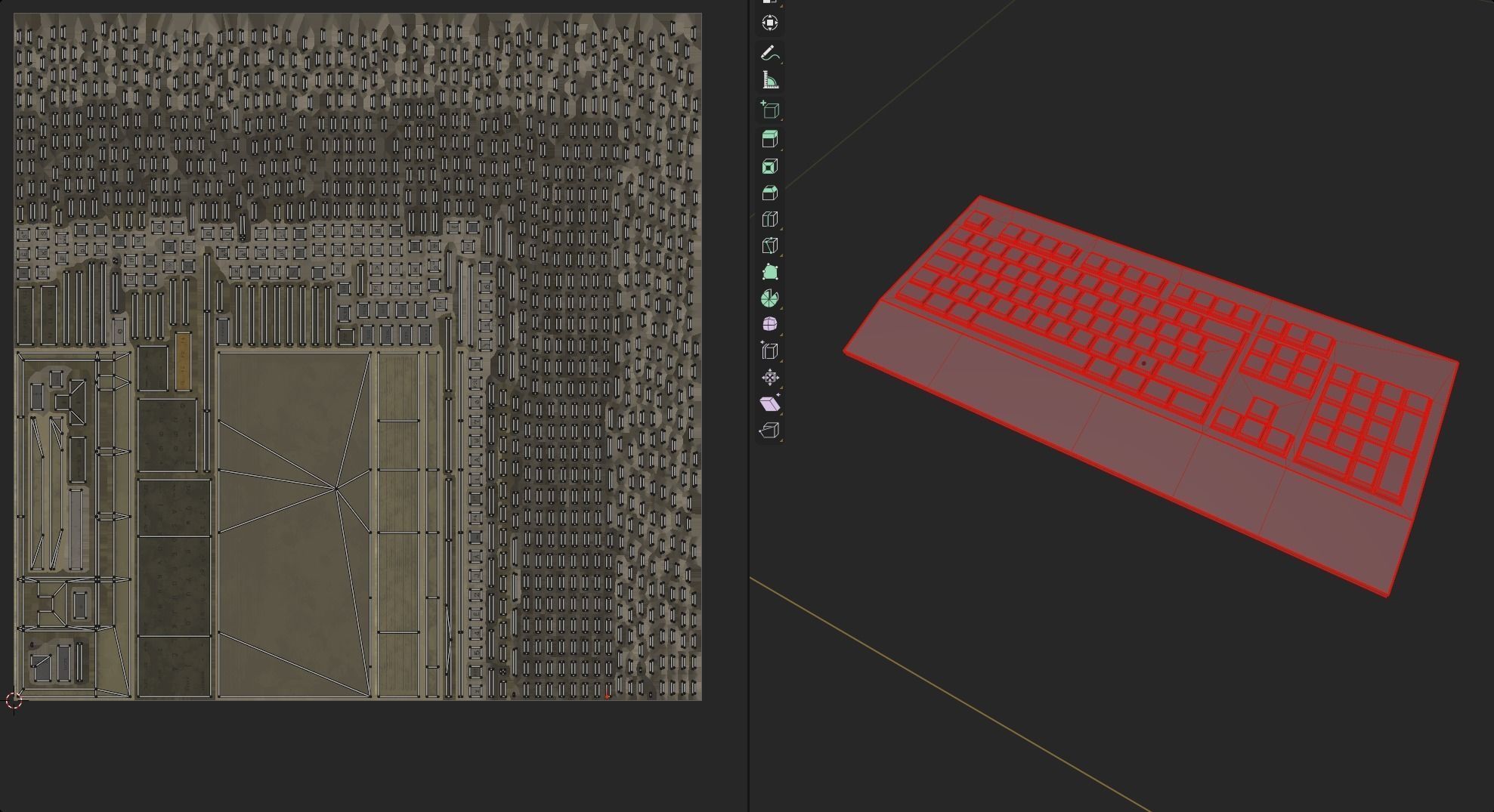 Old retro keyboard game ready lowpoly dirty dirt pbr texture  Low-poly 3D model_8