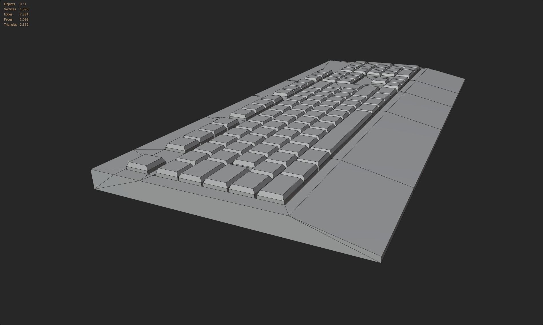 Old retro keyboard game ready lowpoly dirty dirt pbr texture  Low-poly 3D model_7