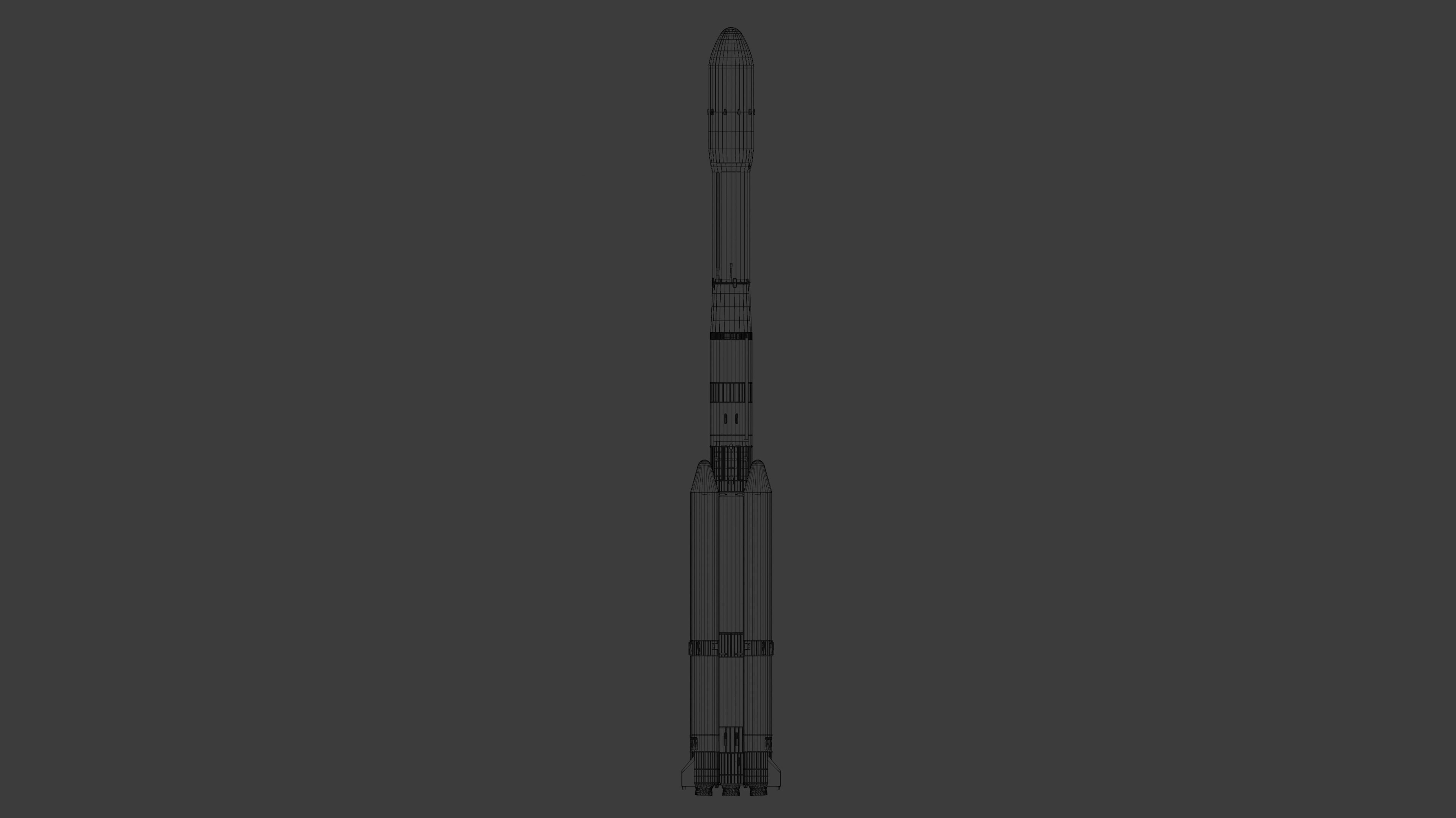 Long March 7A launch vehicle --- Blend-FBX 3D model_9