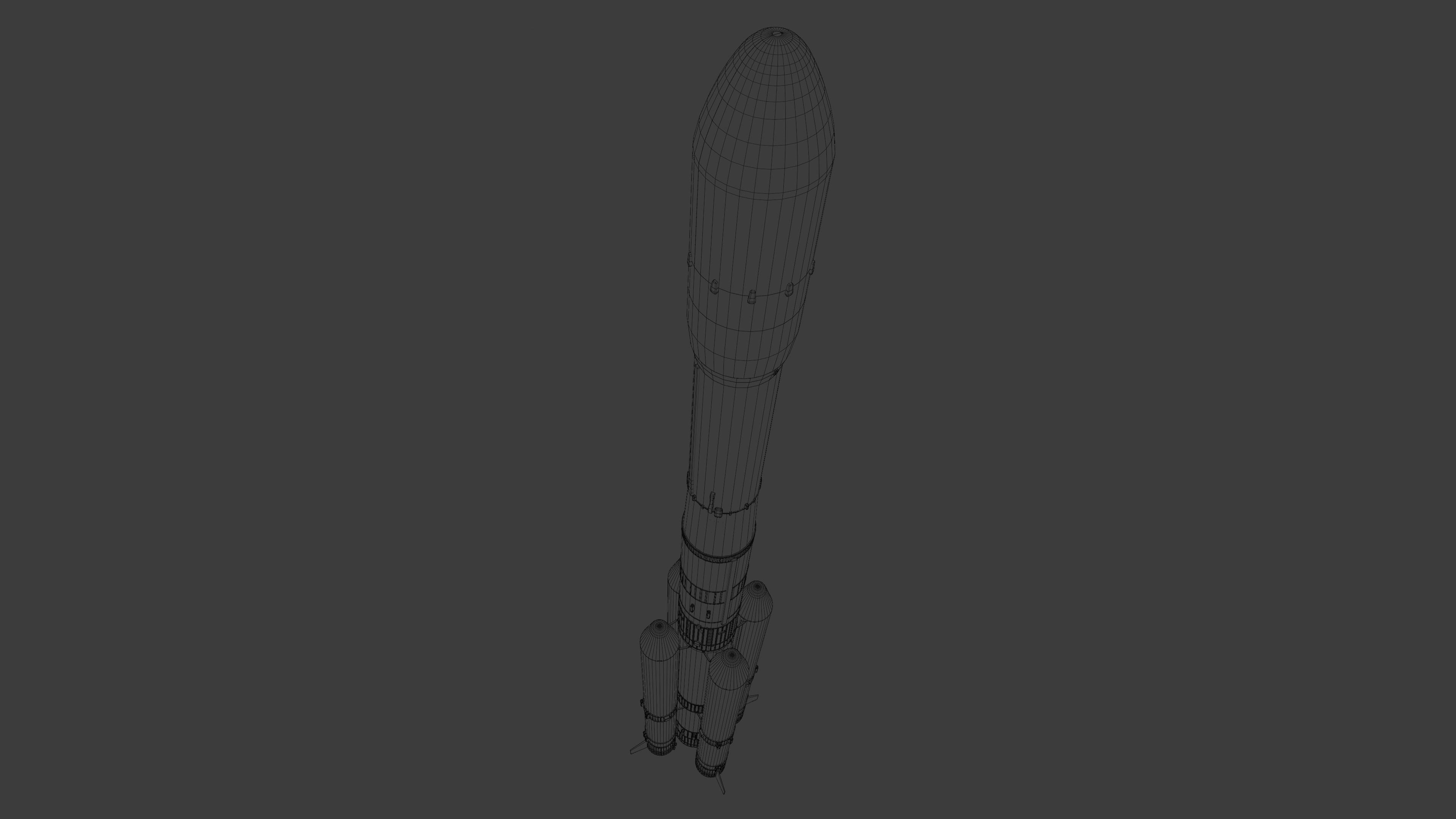 Long March 7A launch vehicle --- Blend-FBX 3D model_12