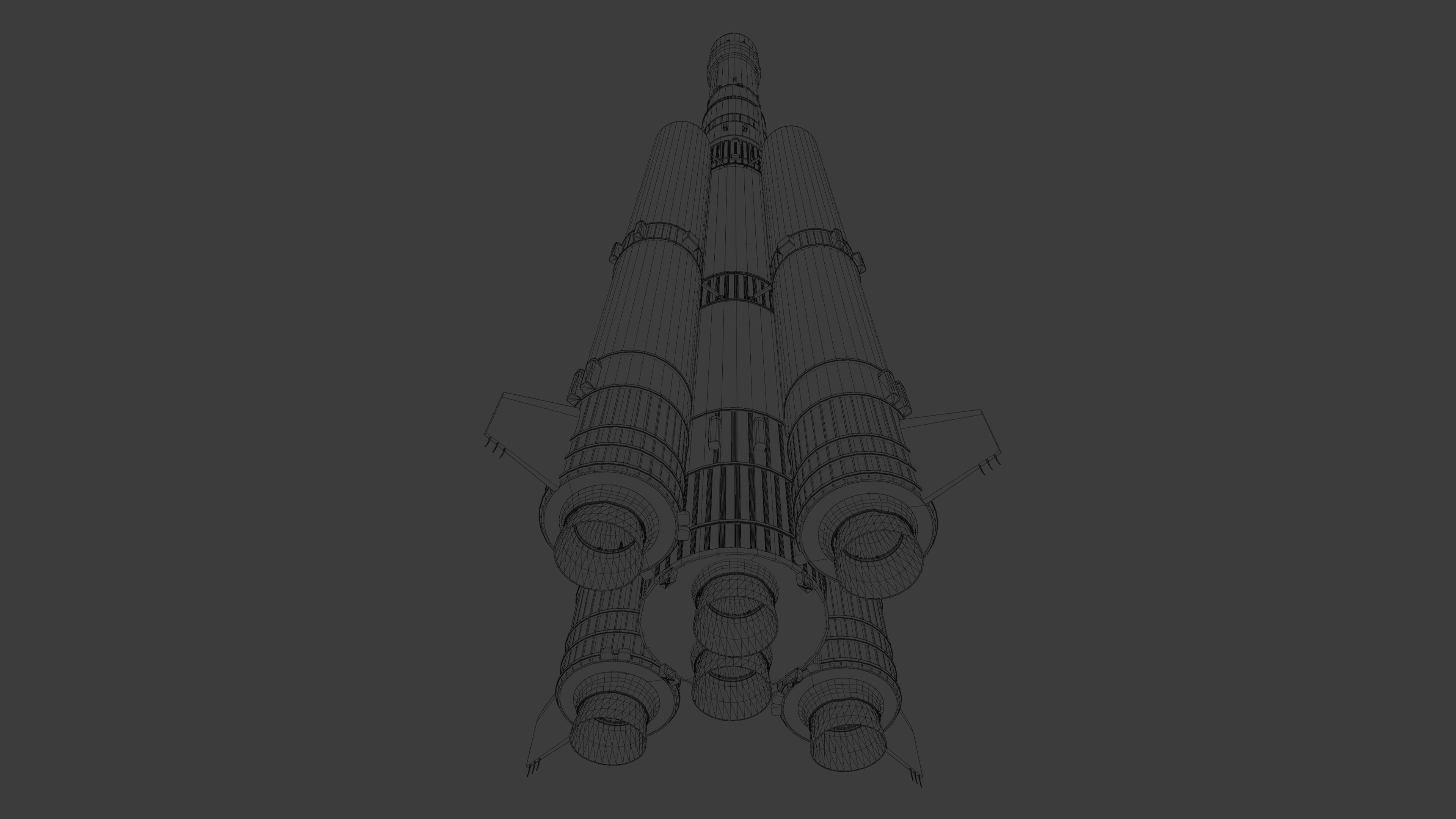 Long March 7A launch vehicle --- Blend-FBX 3D model_13