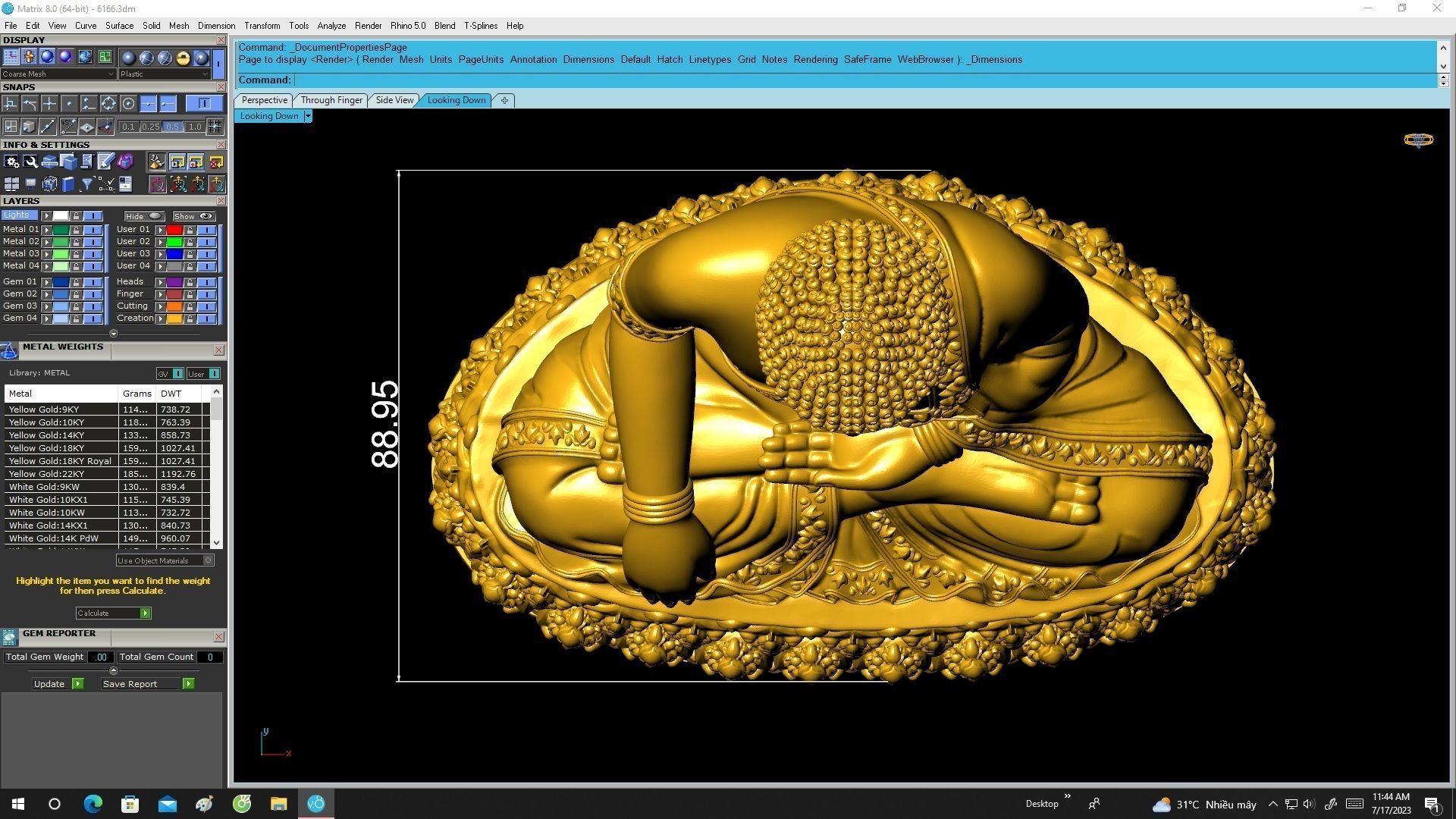 6166 The Buddha sits on a lotus flower 3D print model_5