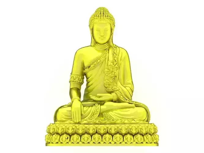 6166 The Buddha sits on a lotus flower
