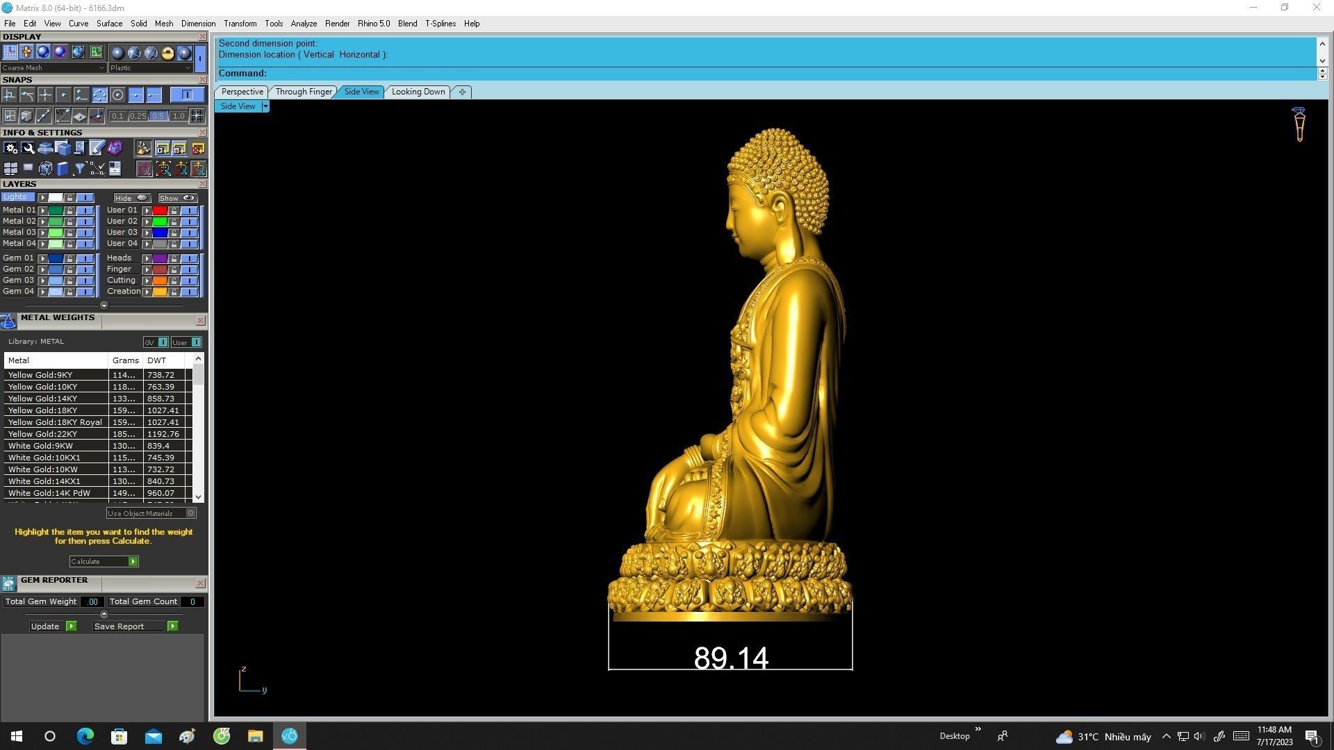 6166 The Buddha sits on a lotus flower 3D print model_7