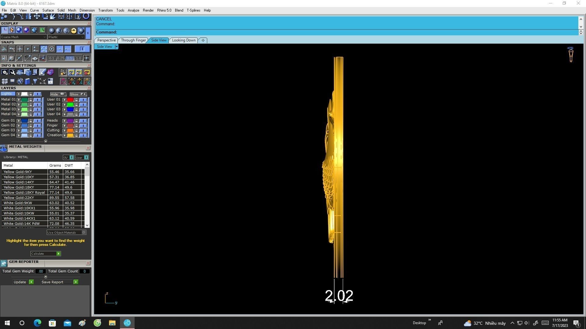 6167 rooster pendant 3D print model_7