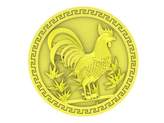 6167 rooster pendant  3D print model