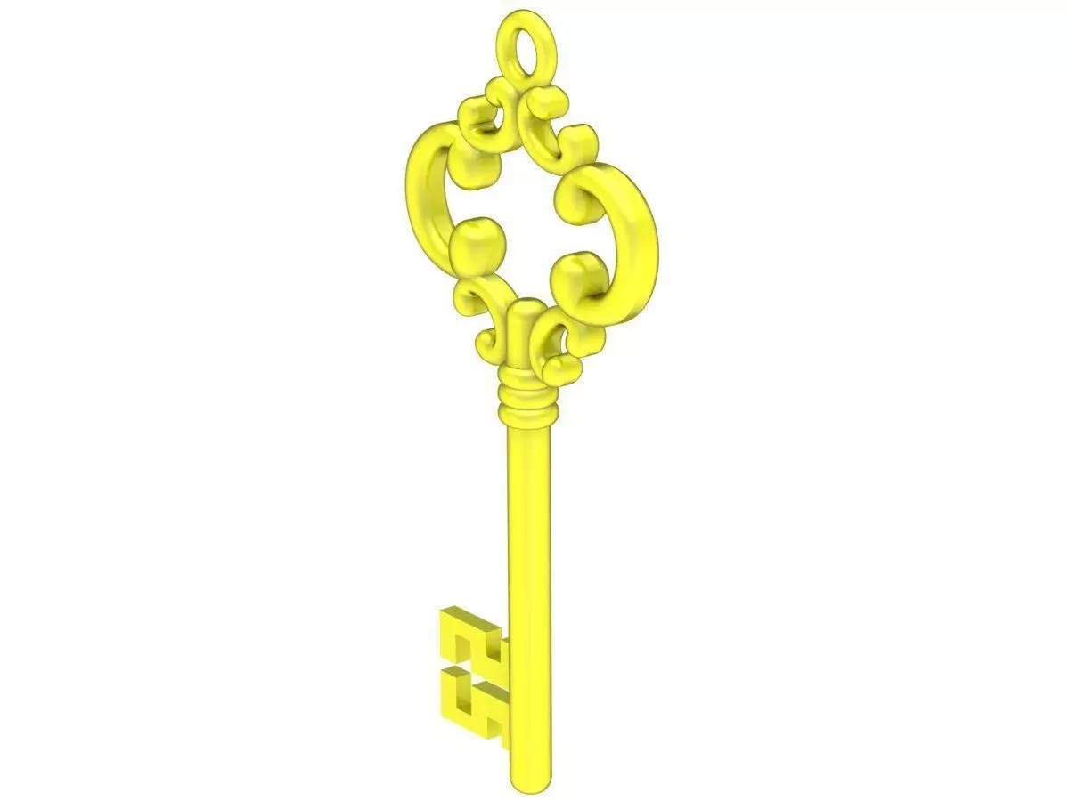 6168 gold key pendant 3D print model_0