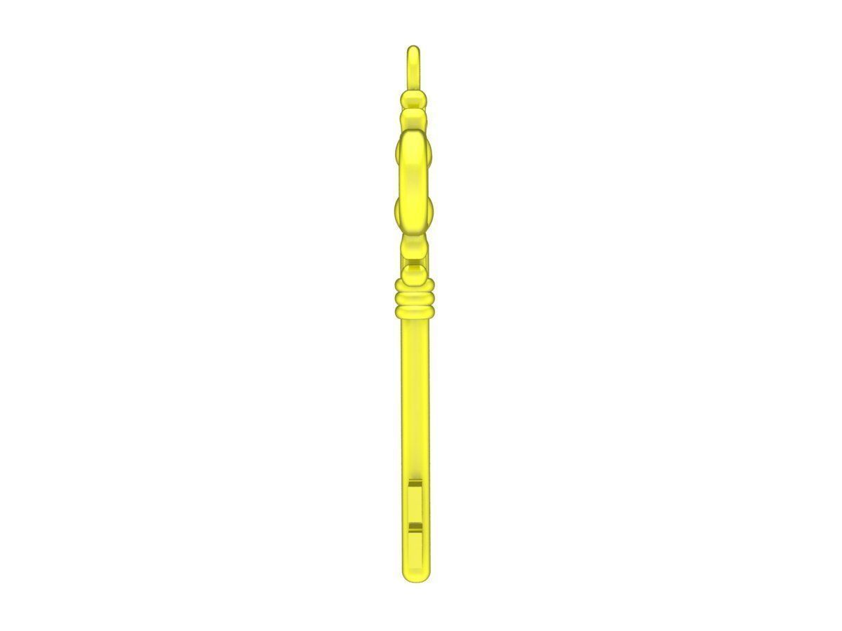 6168 gold key pendant 3D print model_2