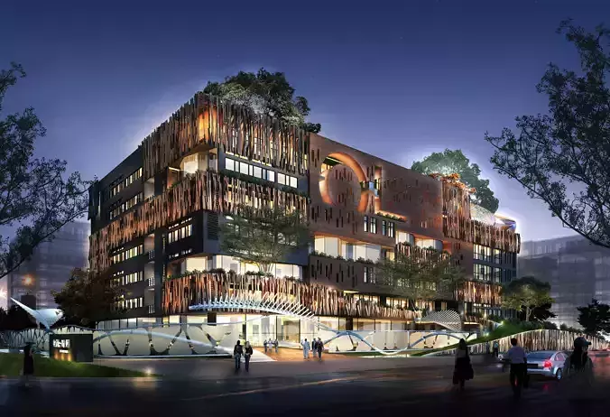 3Dmax fashion city commercial square building 33