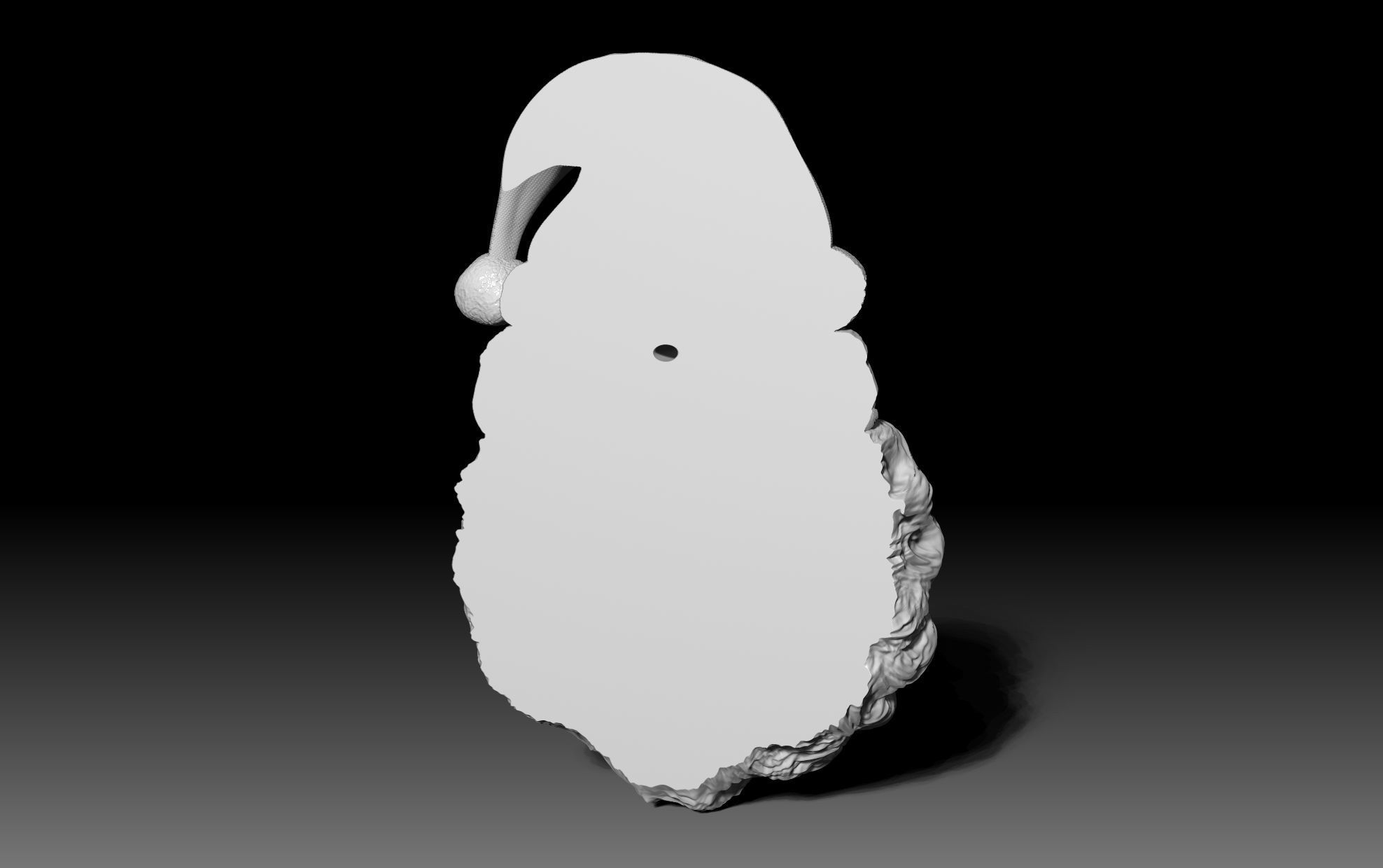 Santa Claus head wall decor Christmas 3D print model_9