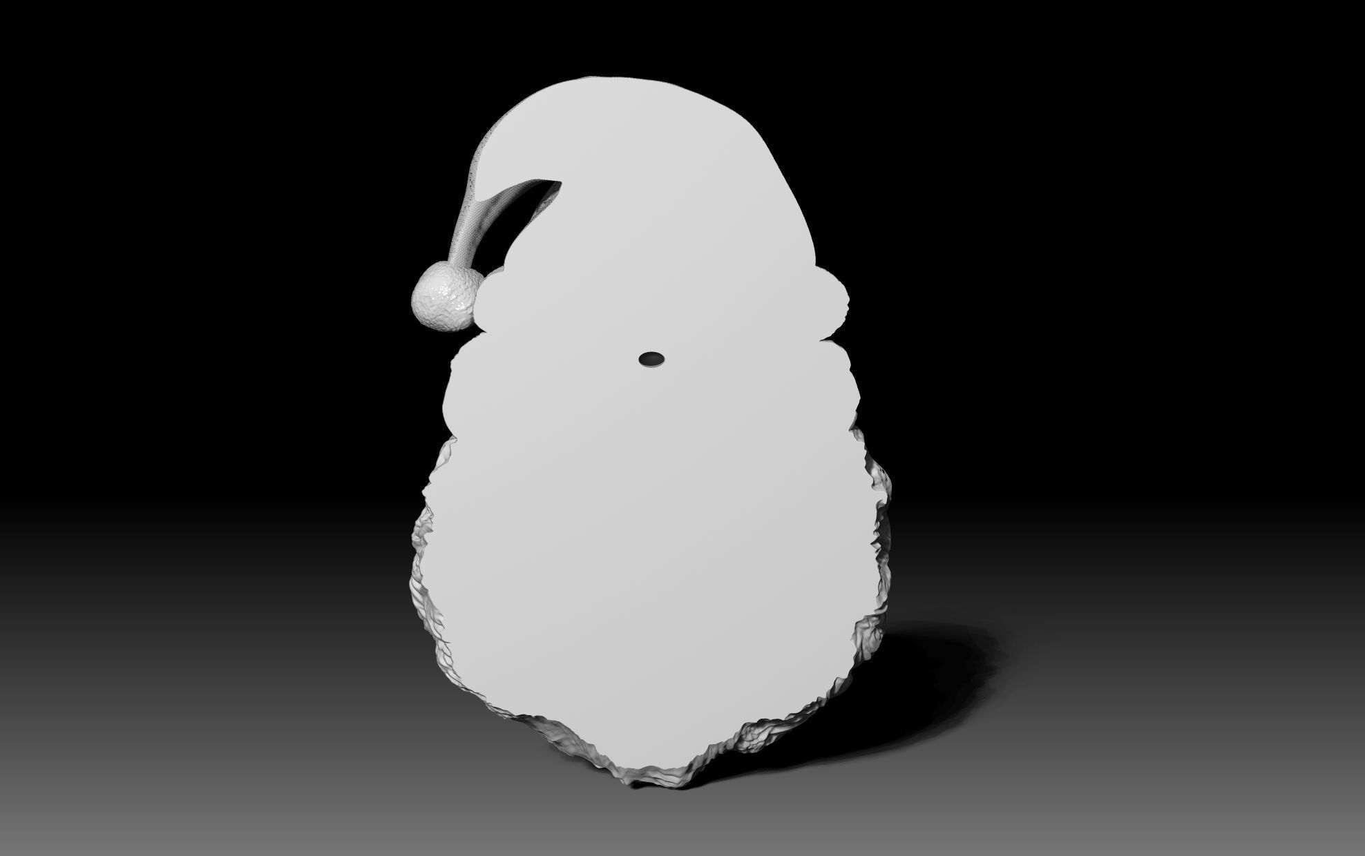 Santa Claus head wall decor Christmas 3D print model_4