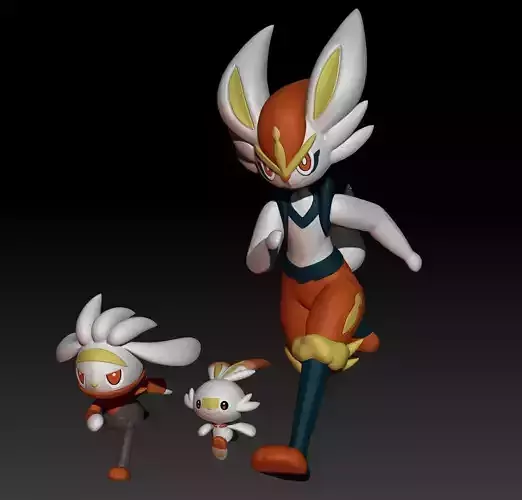 Pokemon Scorbunny Raboot Cinderace