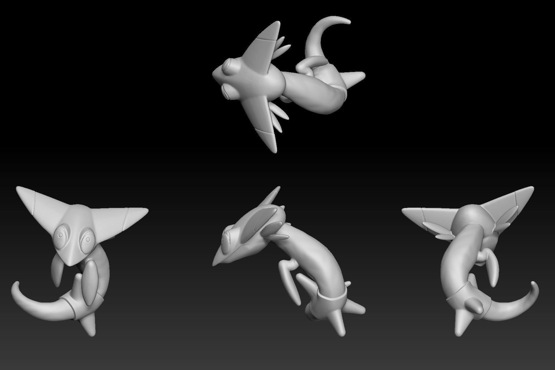 Pokemon Dreepy Drakloak Dragapult 3D print model_1