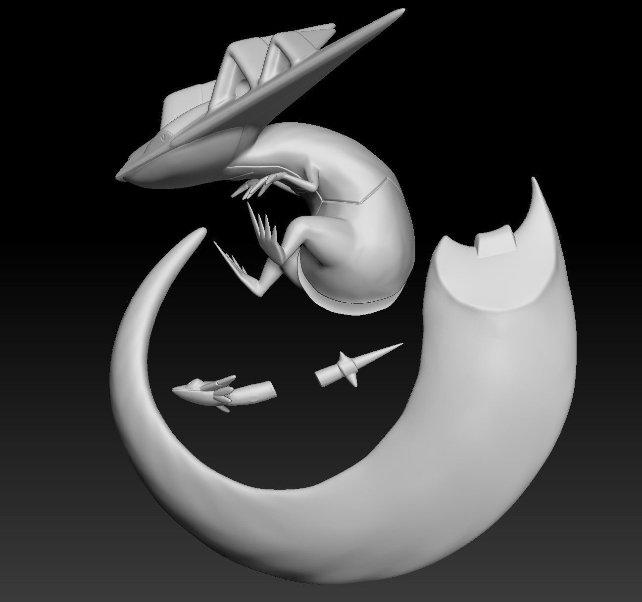 Pokemon Dreepy Drakloak Dragapult 3D print model_5