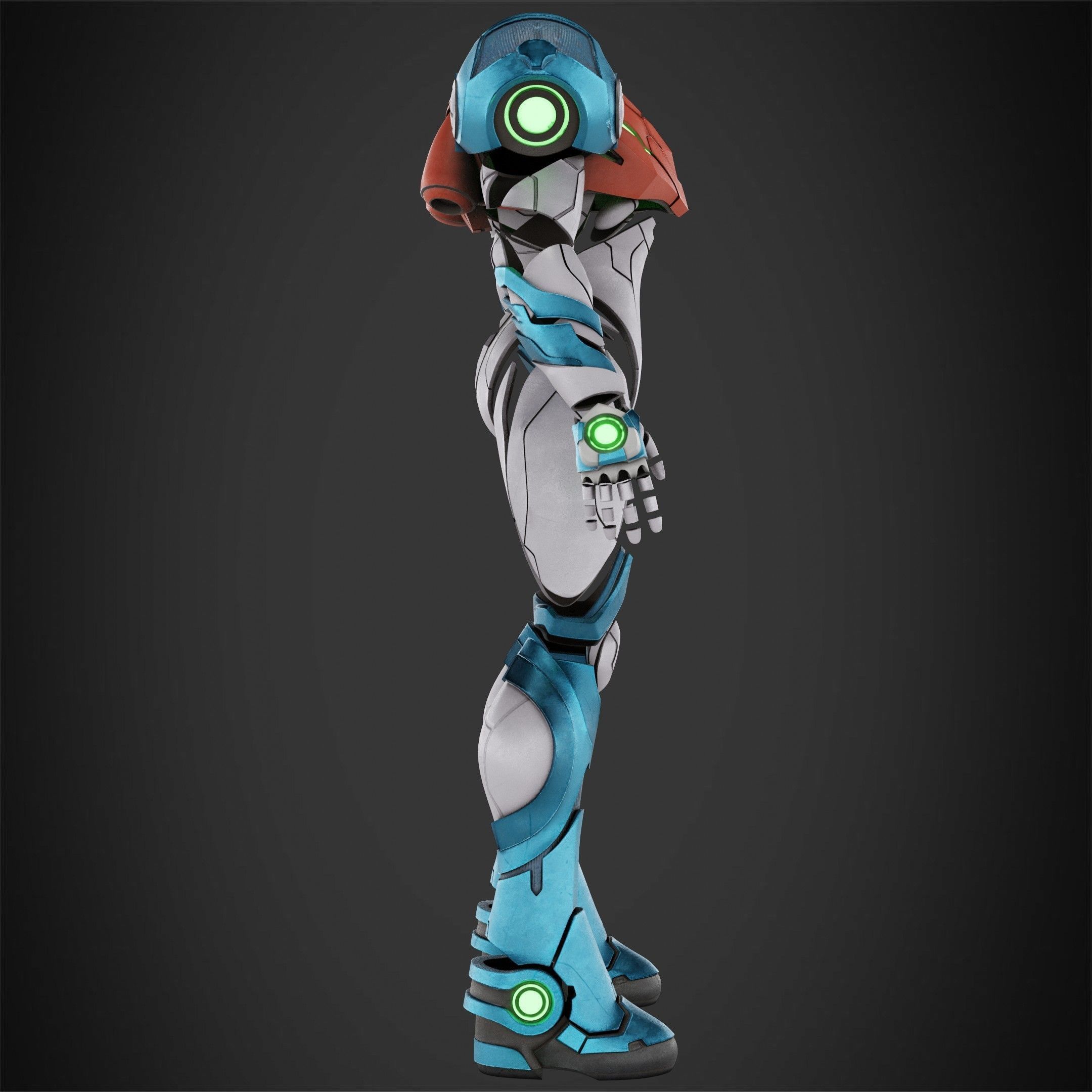 Metroid Samus Aran Power Suit for Cosplay 3D print model_9