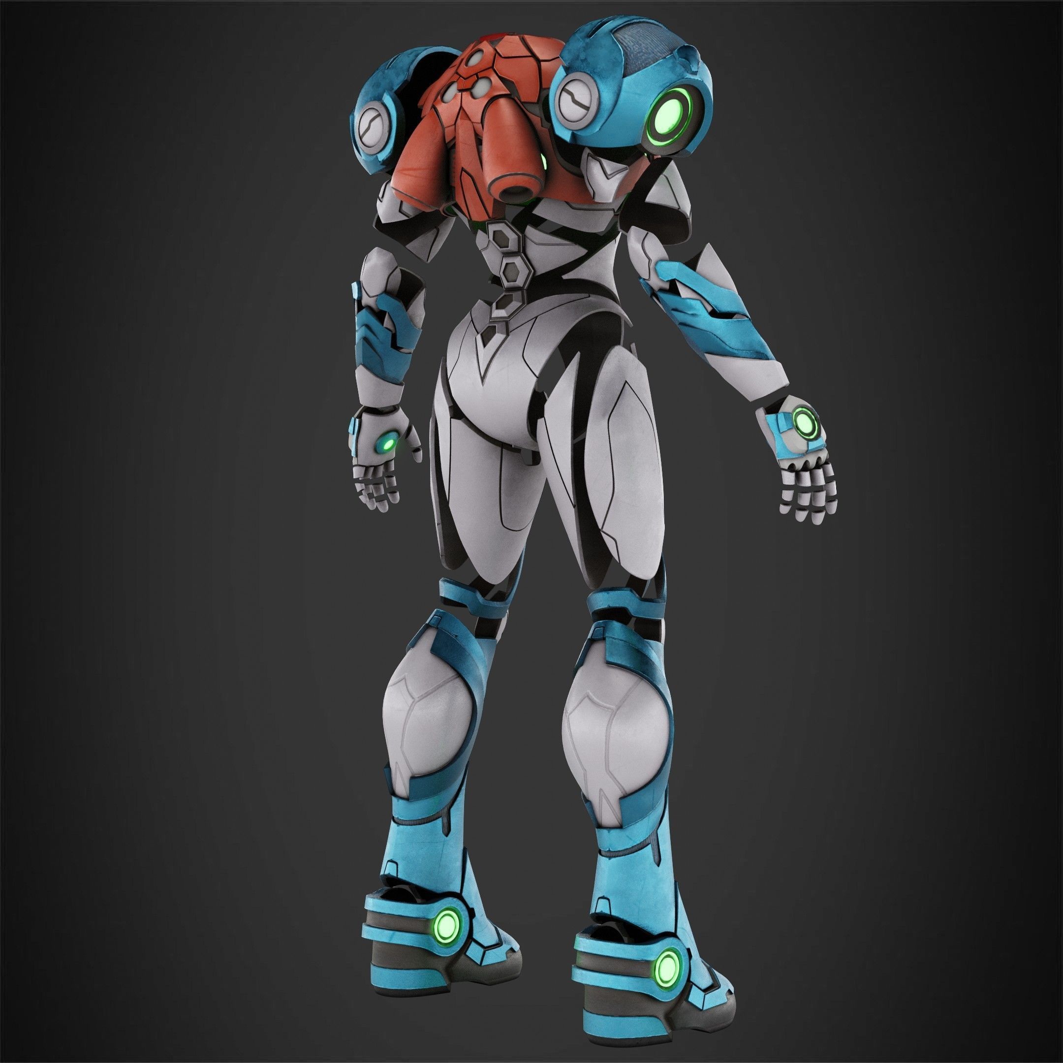 Metroid Samus Aran Power Suit for Cosplay 3D print model_7