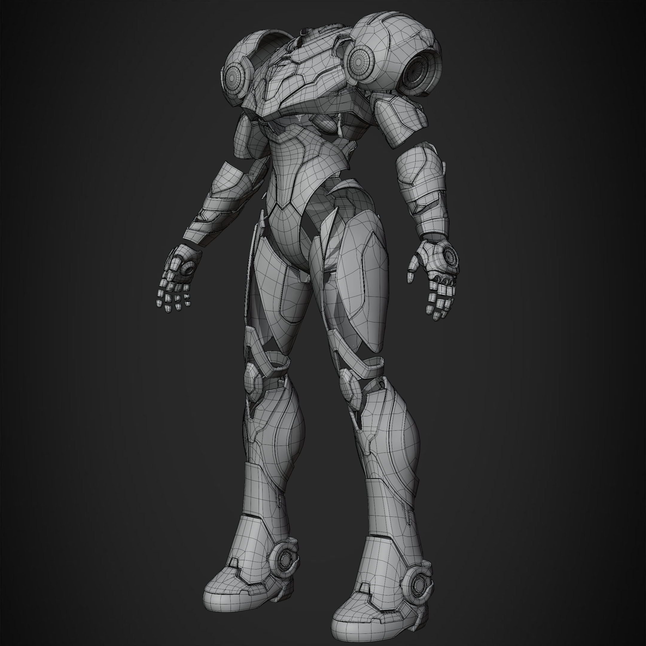 Metroid Samus Aran Power Suit for Cosplay 3D print model_12