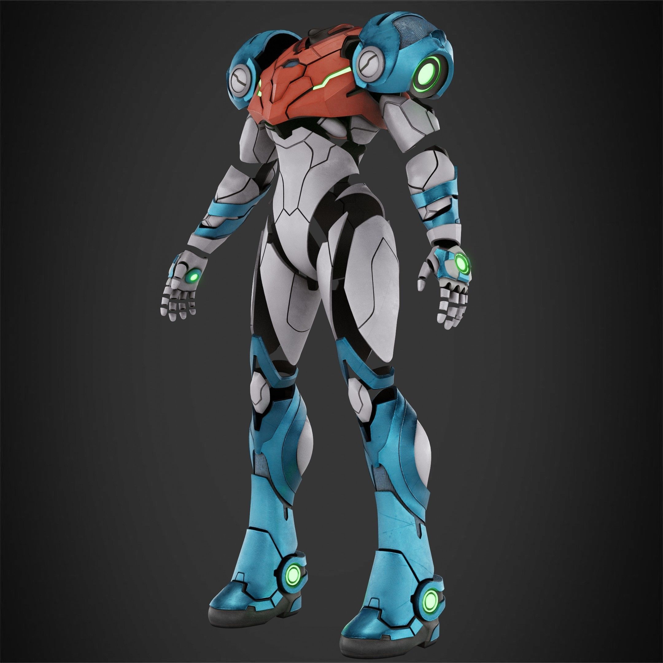 Metroid Samus Aran Power Suit for Cosplay 3D print model_3