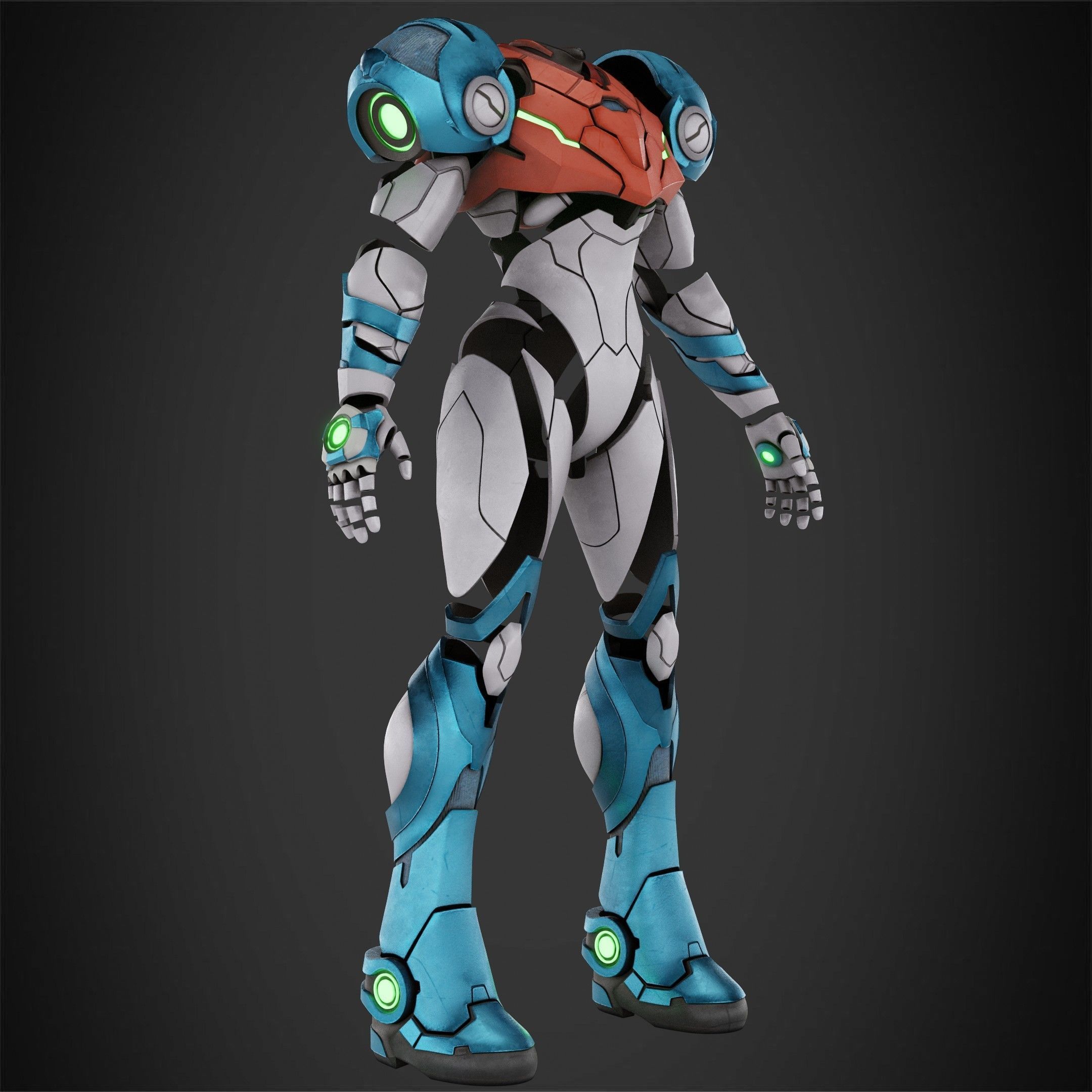 Metroid Samus Aran Power Suit for Cosplay 3D print model_8